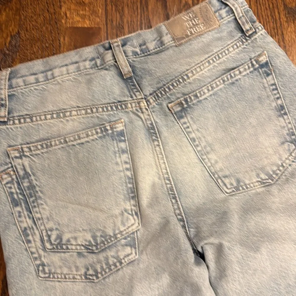 Free People We The Free Ripple Wide-Leg Pieced Crop Jeans